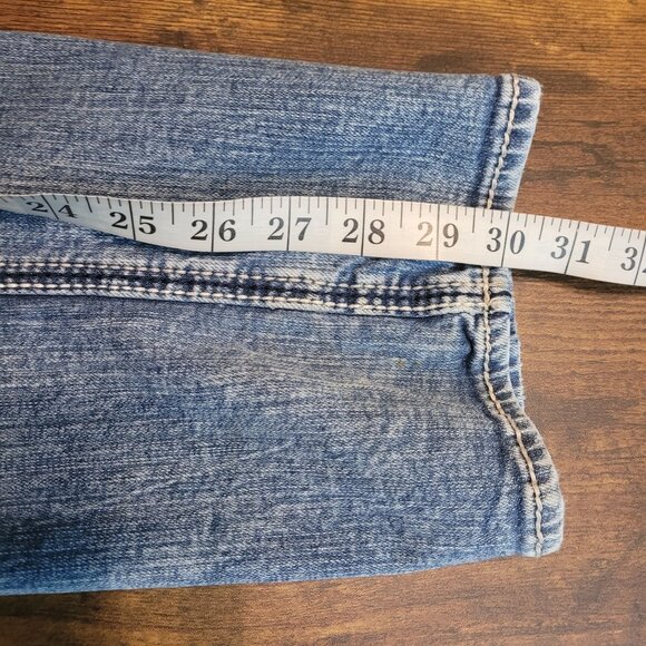 BKE Jeans 33x30 Jake Straight Leg Medium Thick Stitch Light Wash Stretch Denim - Picture 9 of 10